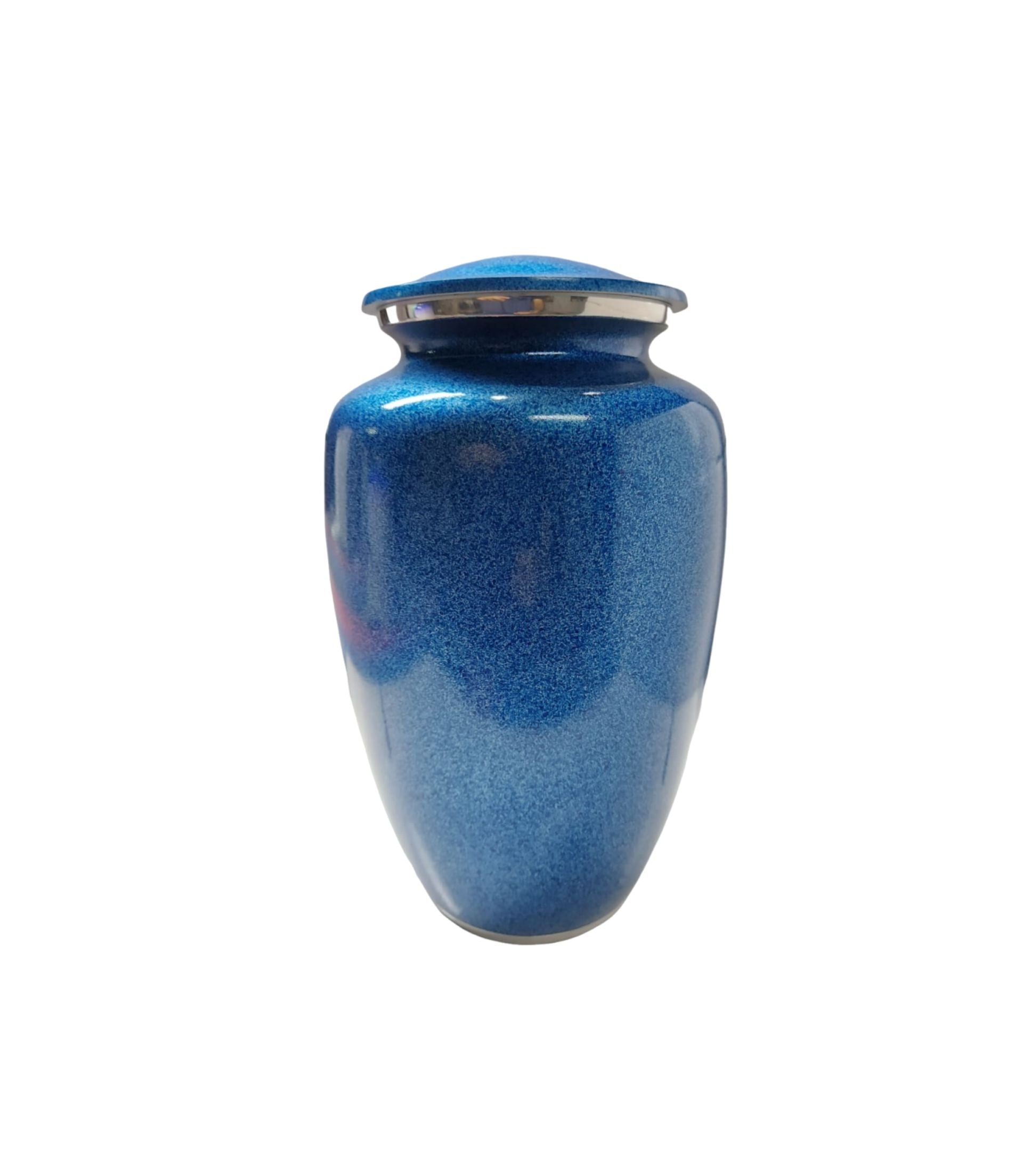 Aluminium Cremation Urn – Ocean Blue Finish