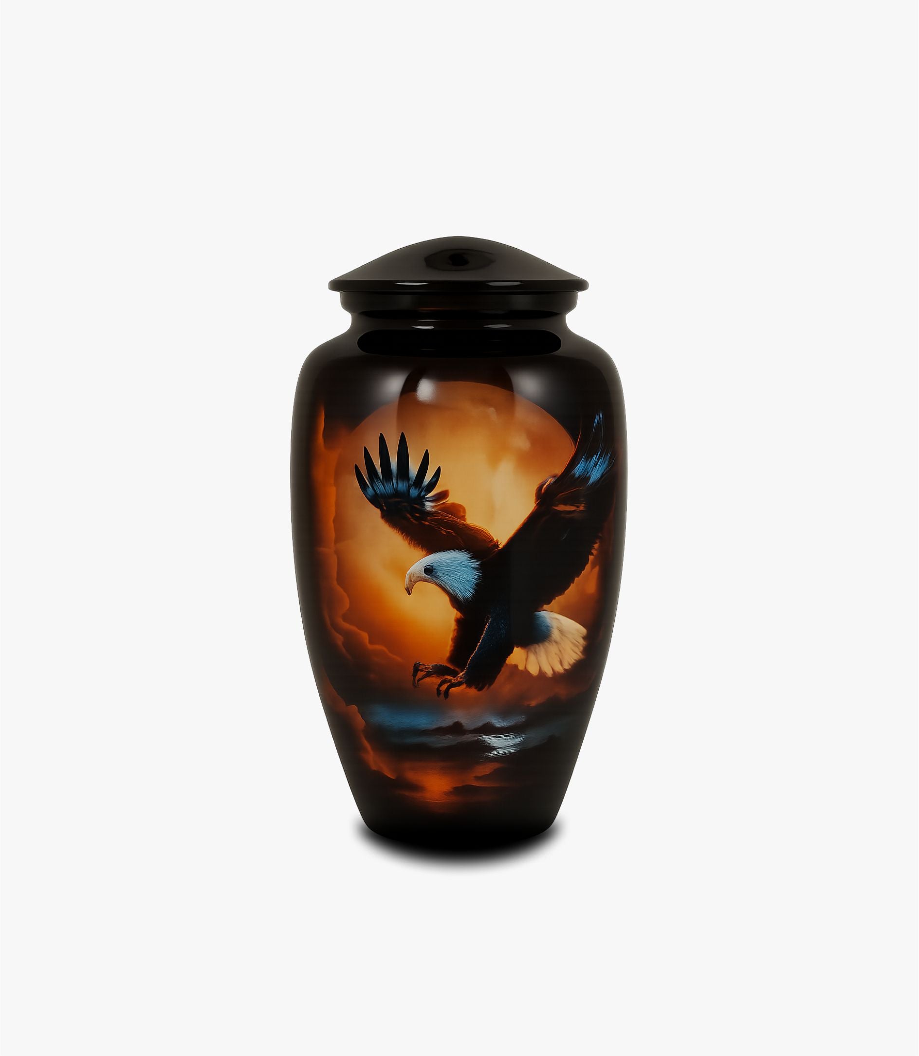 Aluminium Cremation Urn – Sunset Fishing Reflection